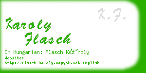 karoly flasch business card